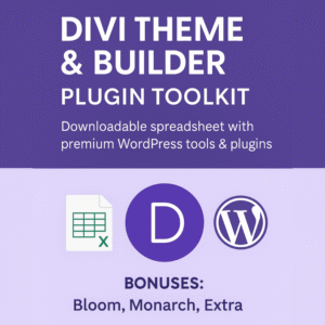 "Divi Theme & Builder Toolkit – Premium Plugin Sheet + Bonus Pack"